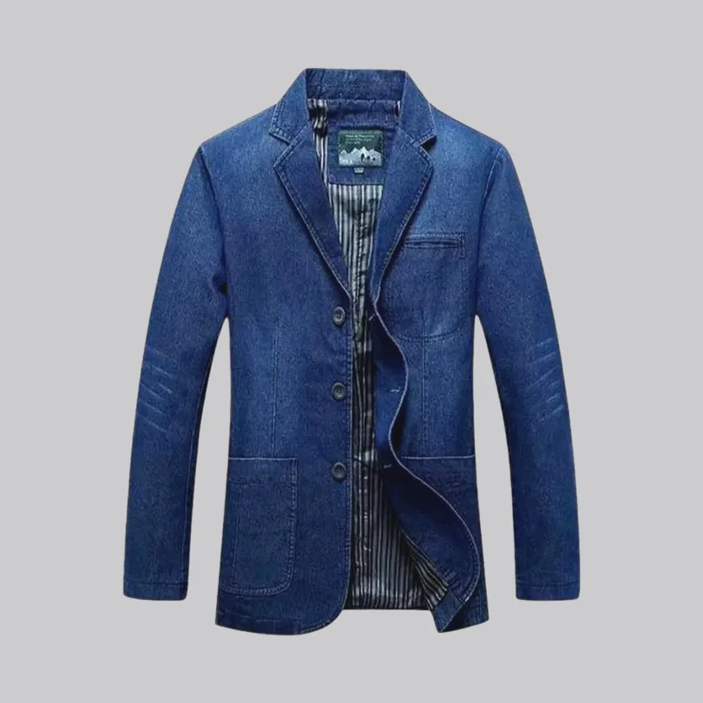 Fashionable casual slim fit men's denim blazer | Jeans4you.shop