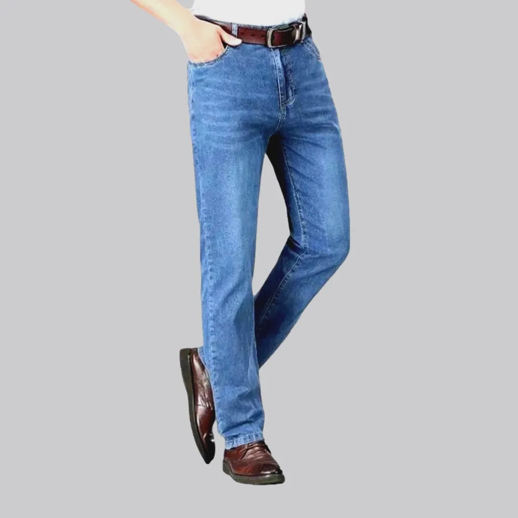 Furrowed tall men's waisted jeans | Jeans4you.shop