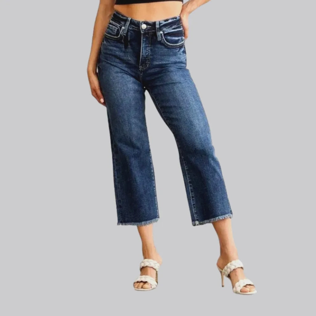 Cutoff-bottoms women's sanded jeans | Jeans4you.shop