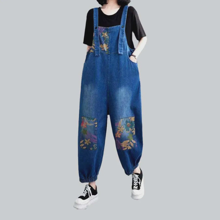 Sanded medium wash denim jumpsuit
 for ladies | Jeans4you.shop