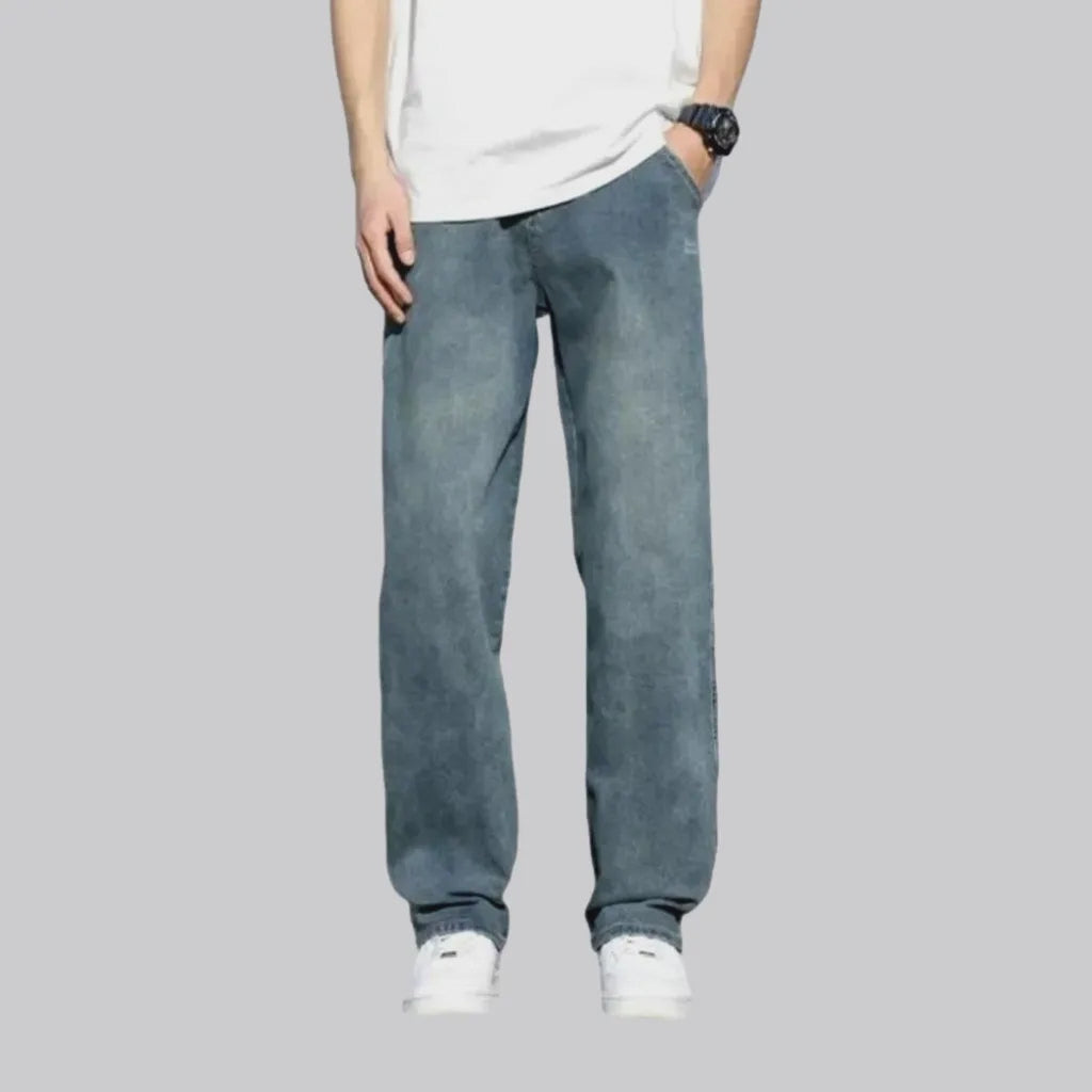 Stonewashed men's floor-length jeans | Jeans4you.shop