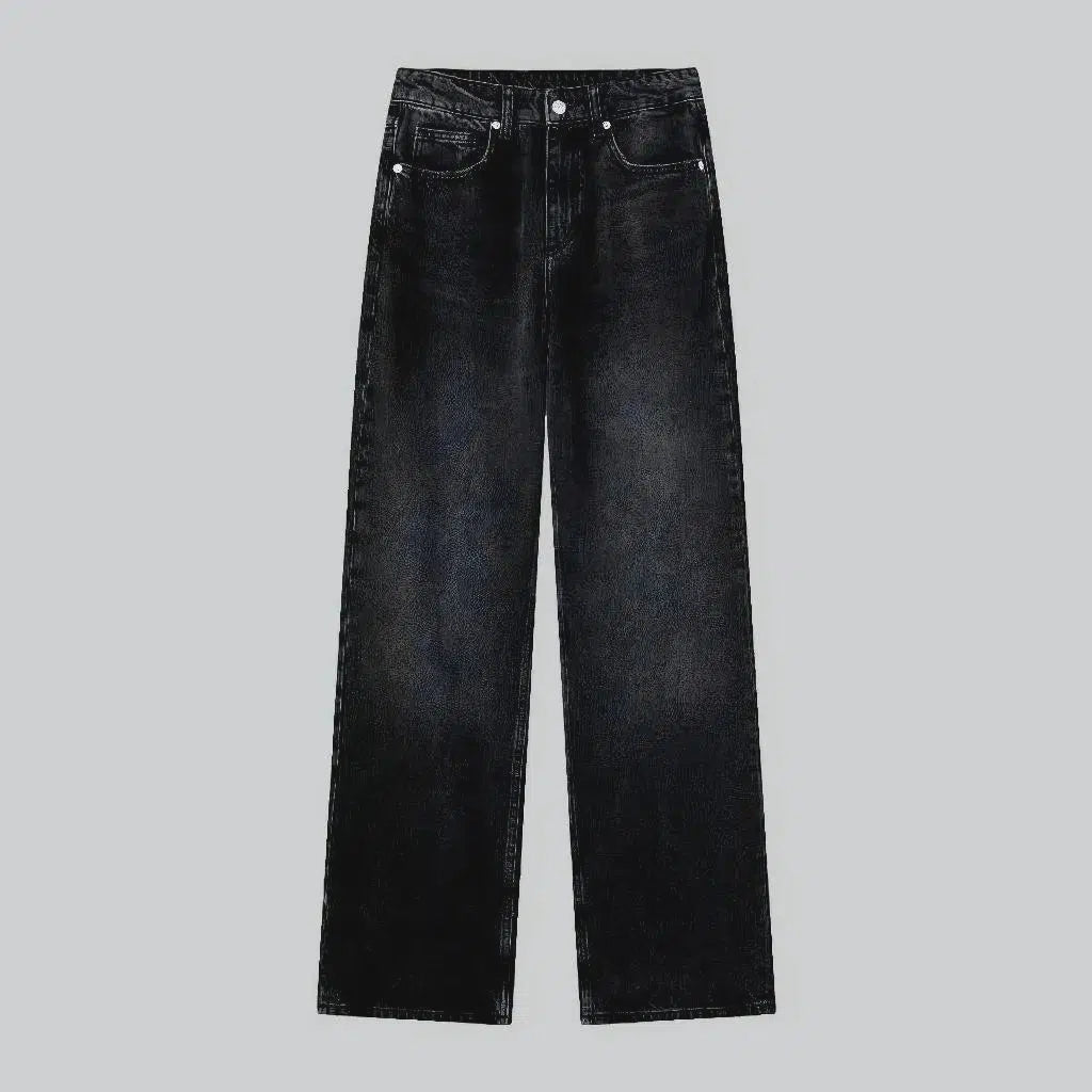Mid-waist women's stonewashed jeans | Jeans4you.shop