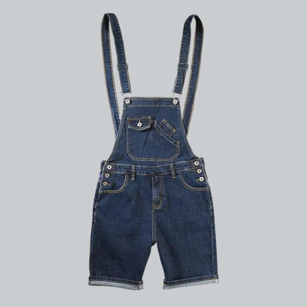 Navy men's denim romper | Jeans4you.shop