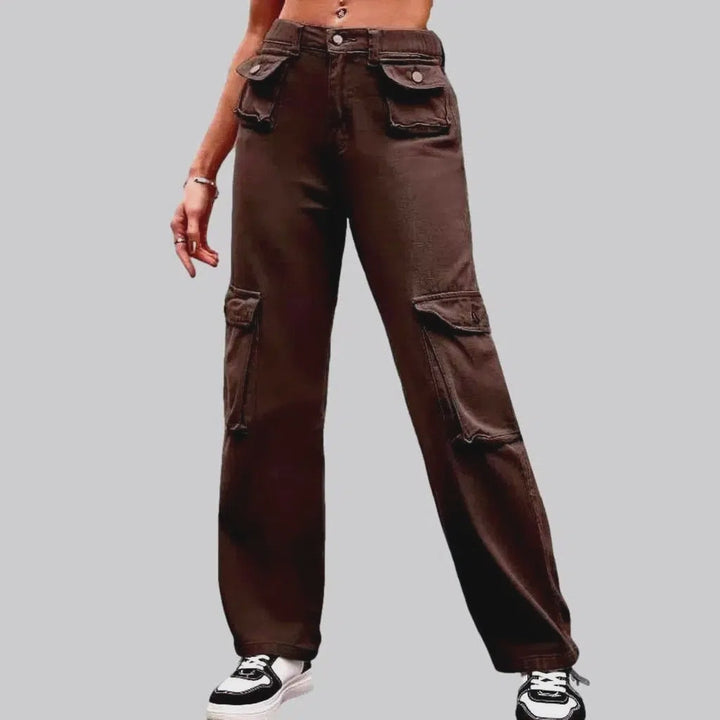 High-waist cargo jean pants for women | Jeans4you.shop