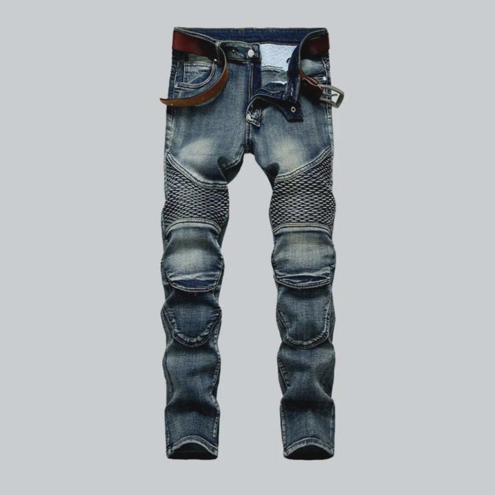 Vintage blue men's biker jeans | Jeans4you.shop