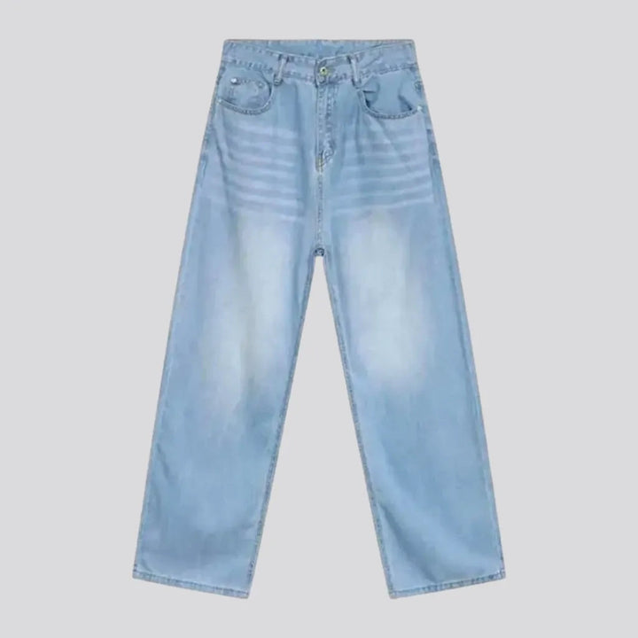 Sanded and Whiskered Baggy Jeans for Men | Jeans4you.shop