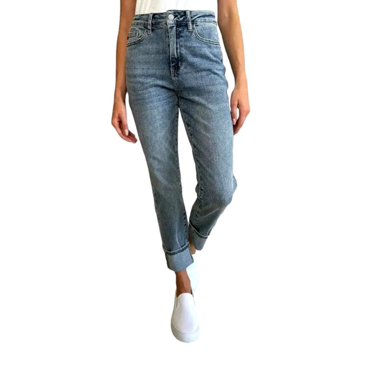 Sanded casual jeans
 for ladies