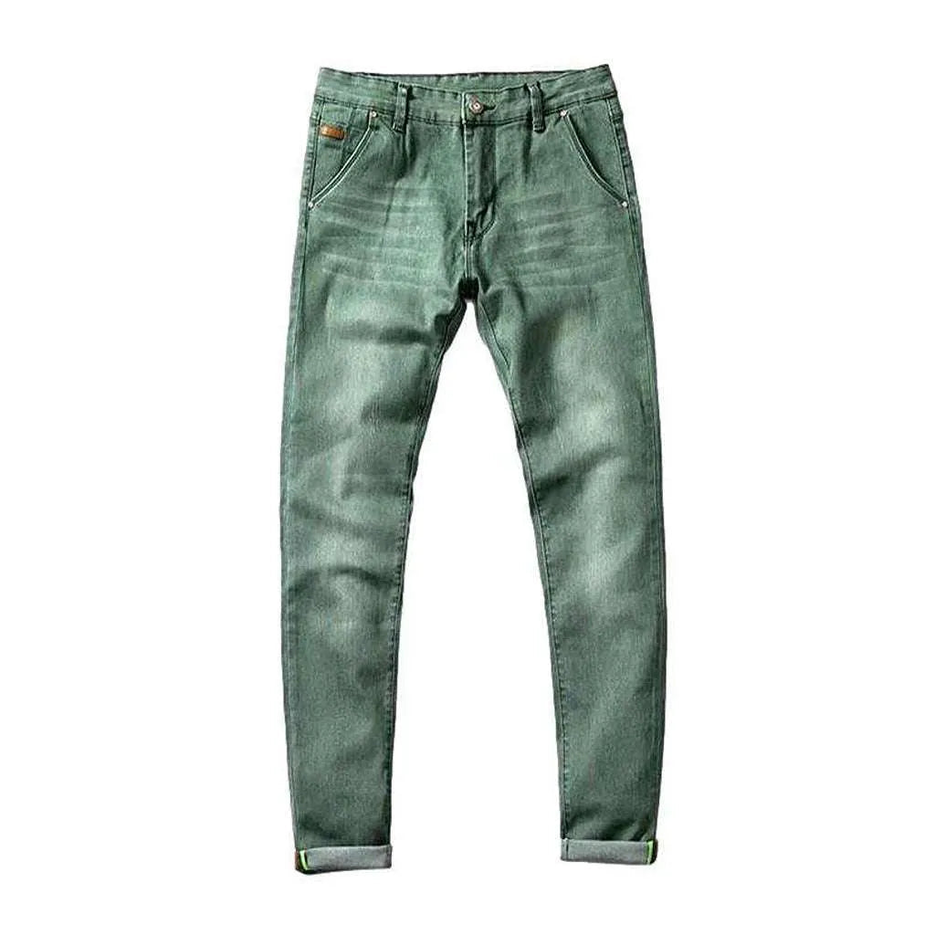 Sanded color jeans for men