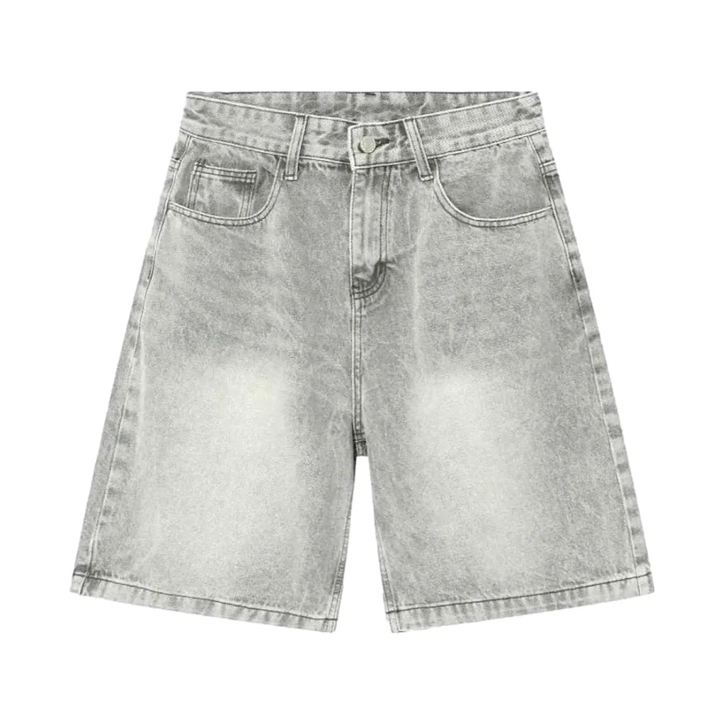 Sanded men's jeans shorts