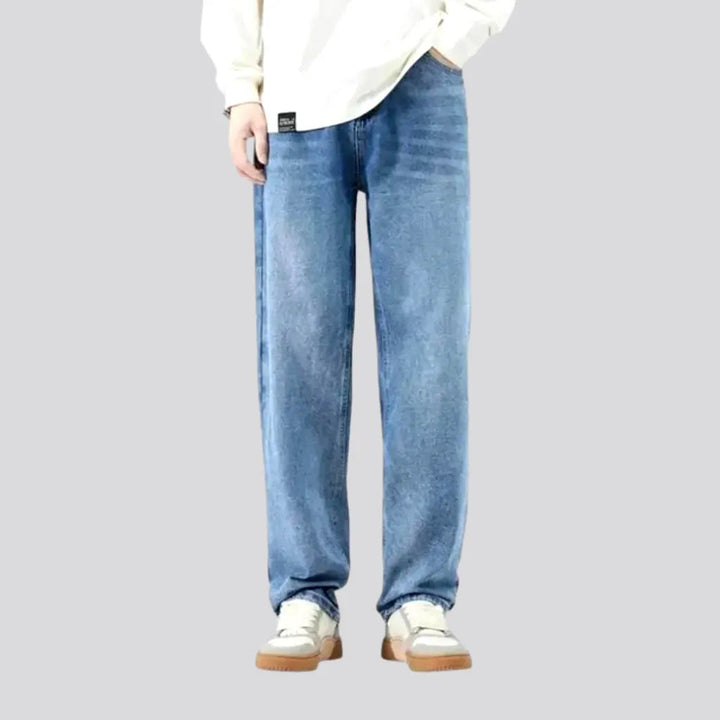 Sanded Mid Rise Wide Fit Men's Jeans | Jeans4you.shop