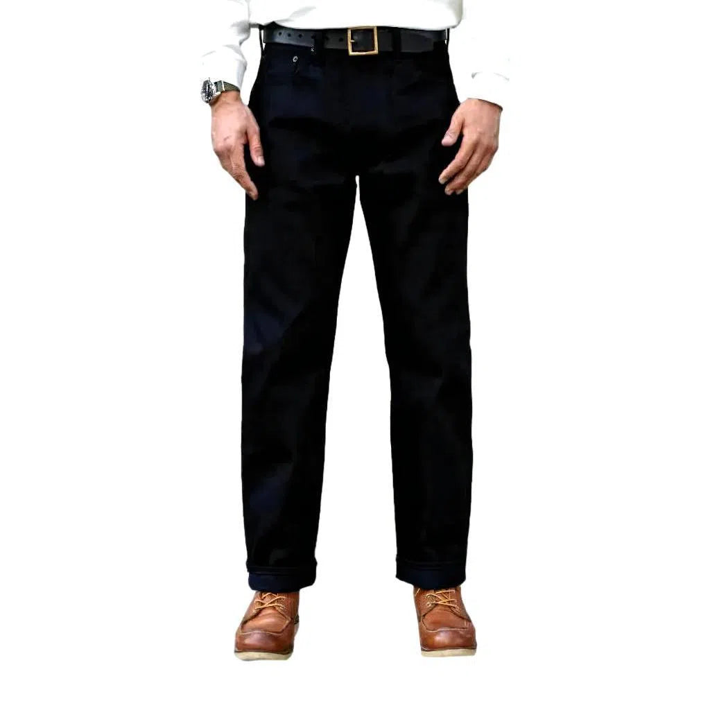 Selvedge men's monochrome jeans