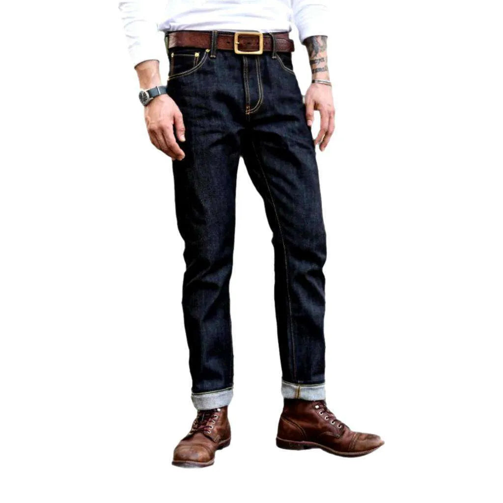 Selvedge raw jeans
 for men