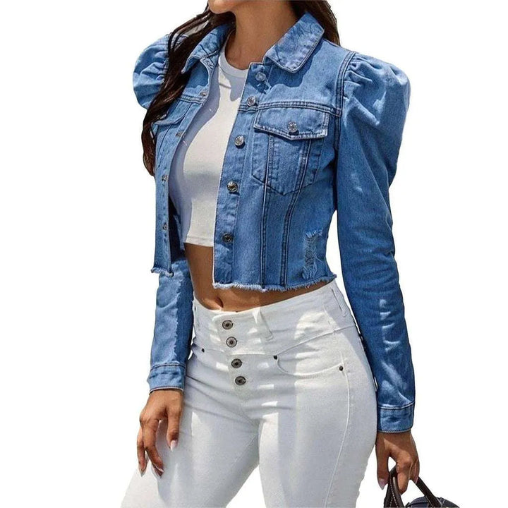 Short women's jeans jacket