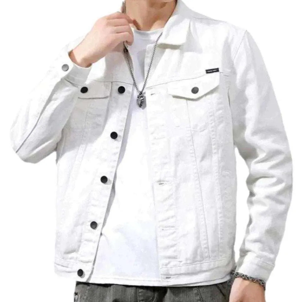 Slim non-formal denim jacket for men