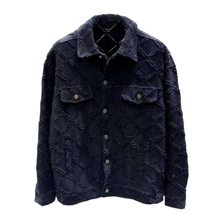 Slim ornament men's jean jacket