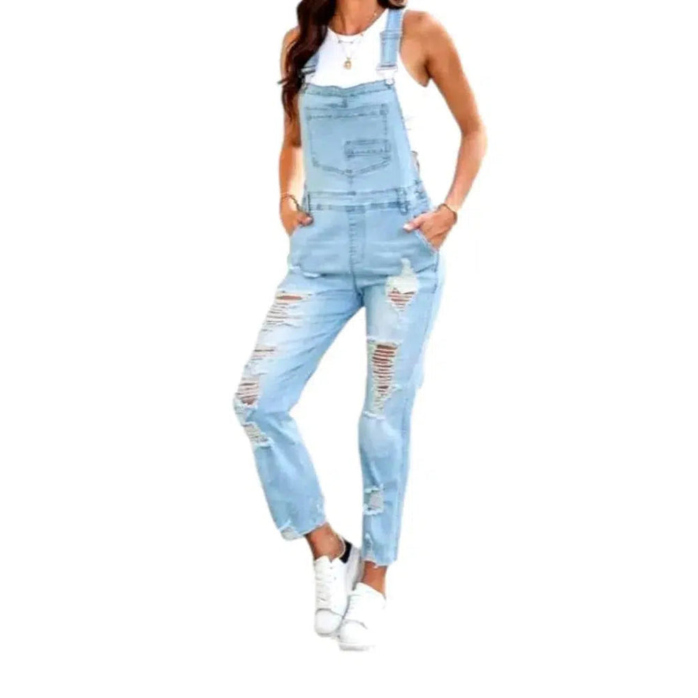 Slim Women's Jeans Overall - Light Blue