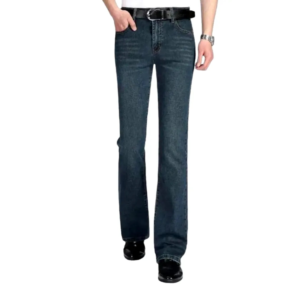 Stonewashed men's street jeans