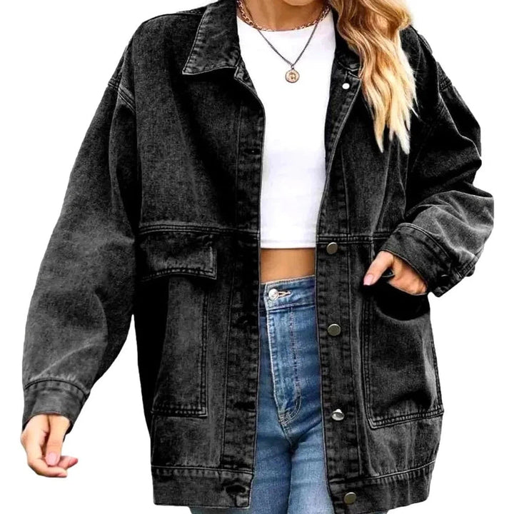 Stonewashed women's jean jacket