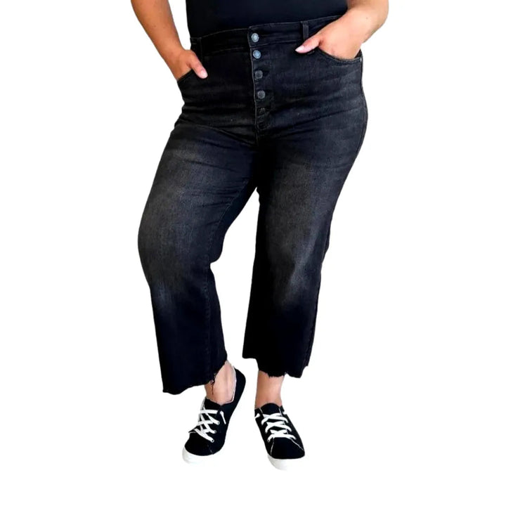 Straight sanded jeans
 for women