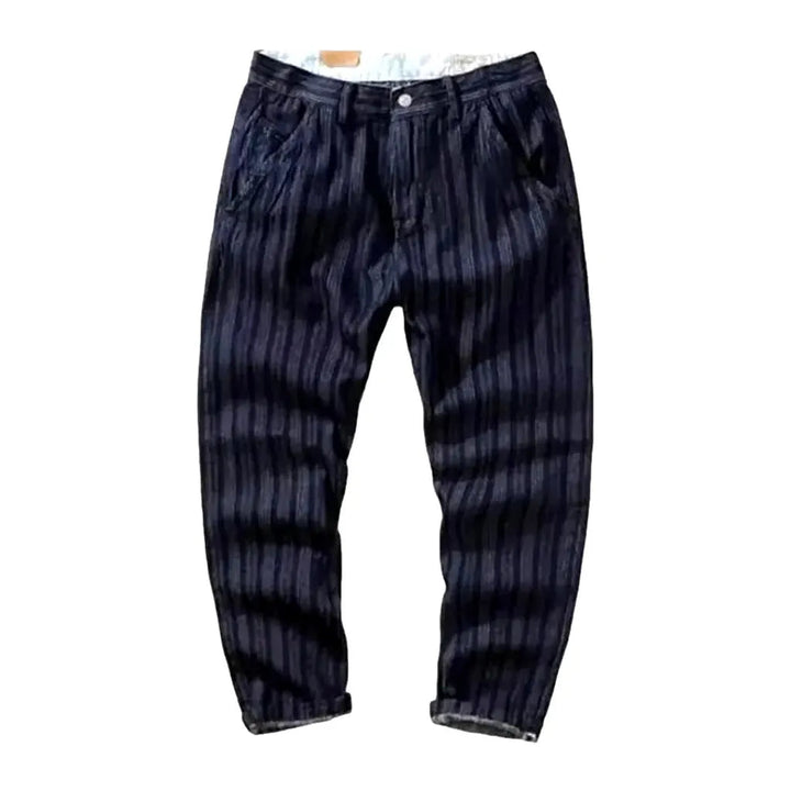 Street dark-blue men's jeans pants