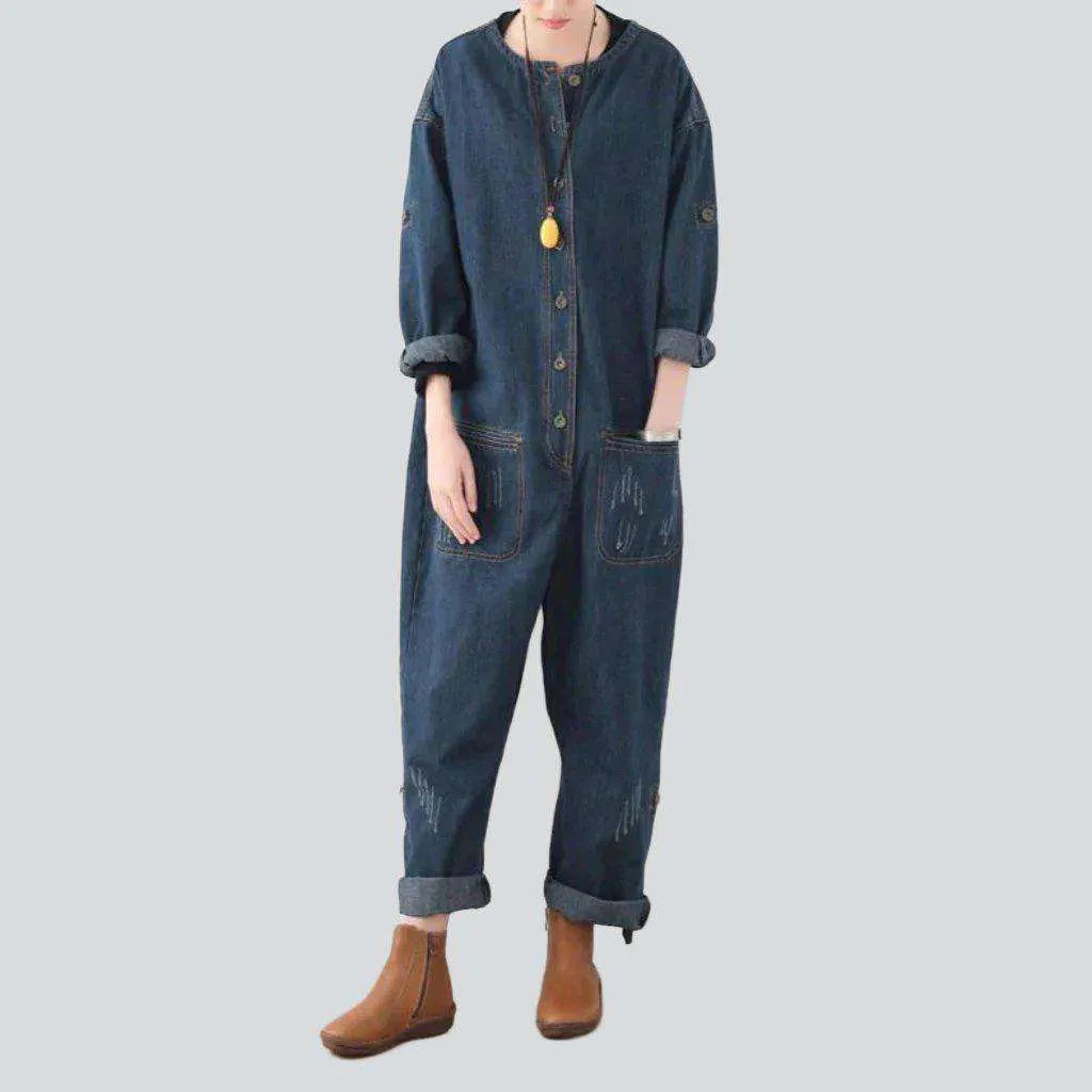 Street jean jumpsuit for ladies | Jeans4you.shop