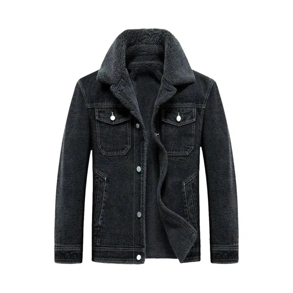 Street sherpa denim jacket
 for men