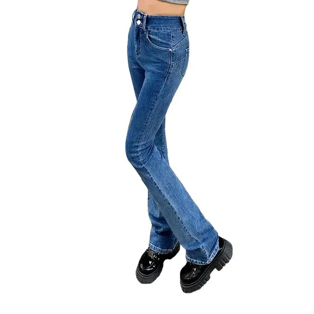 Street women's stonewashed jeans