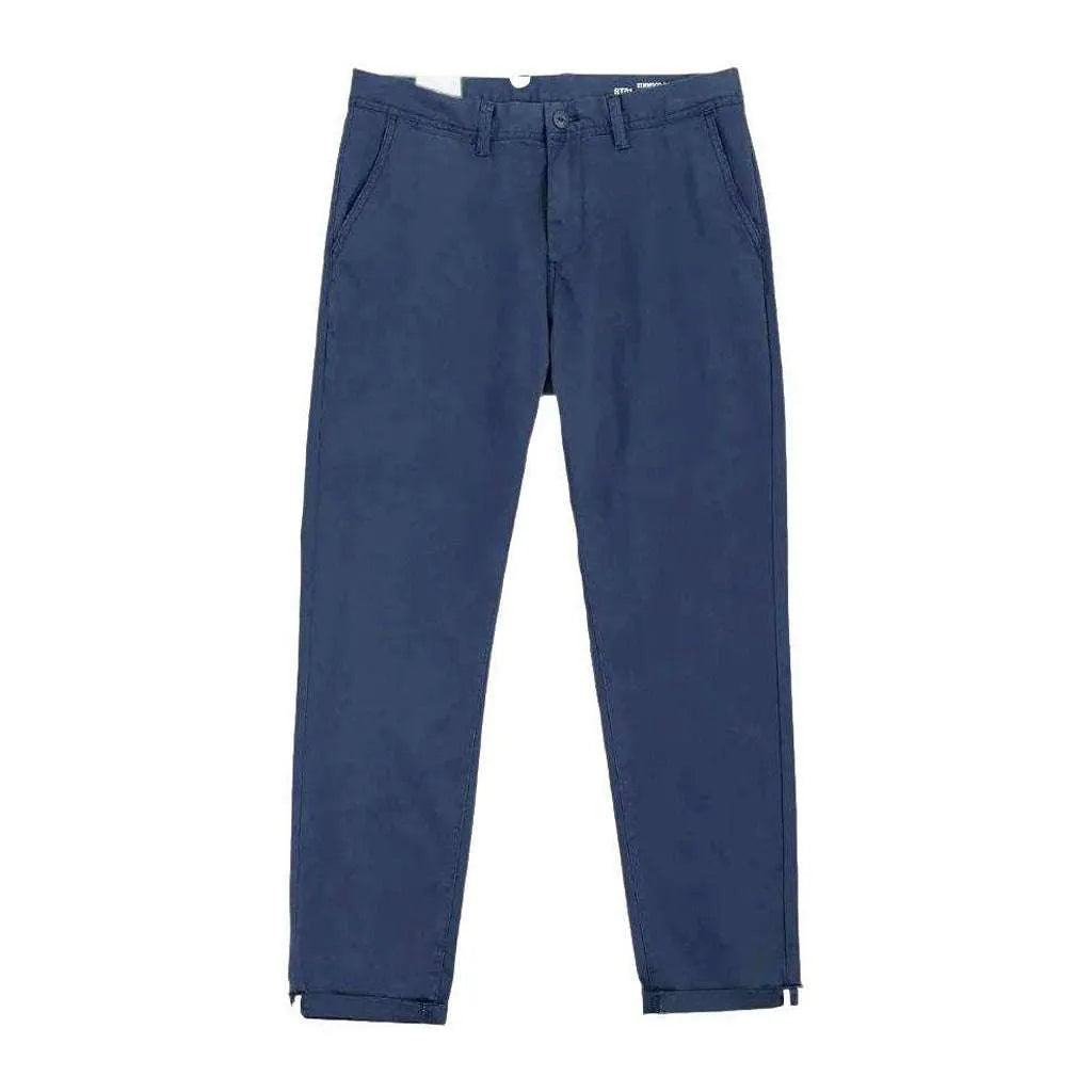 Tapered full-length men's denim pants