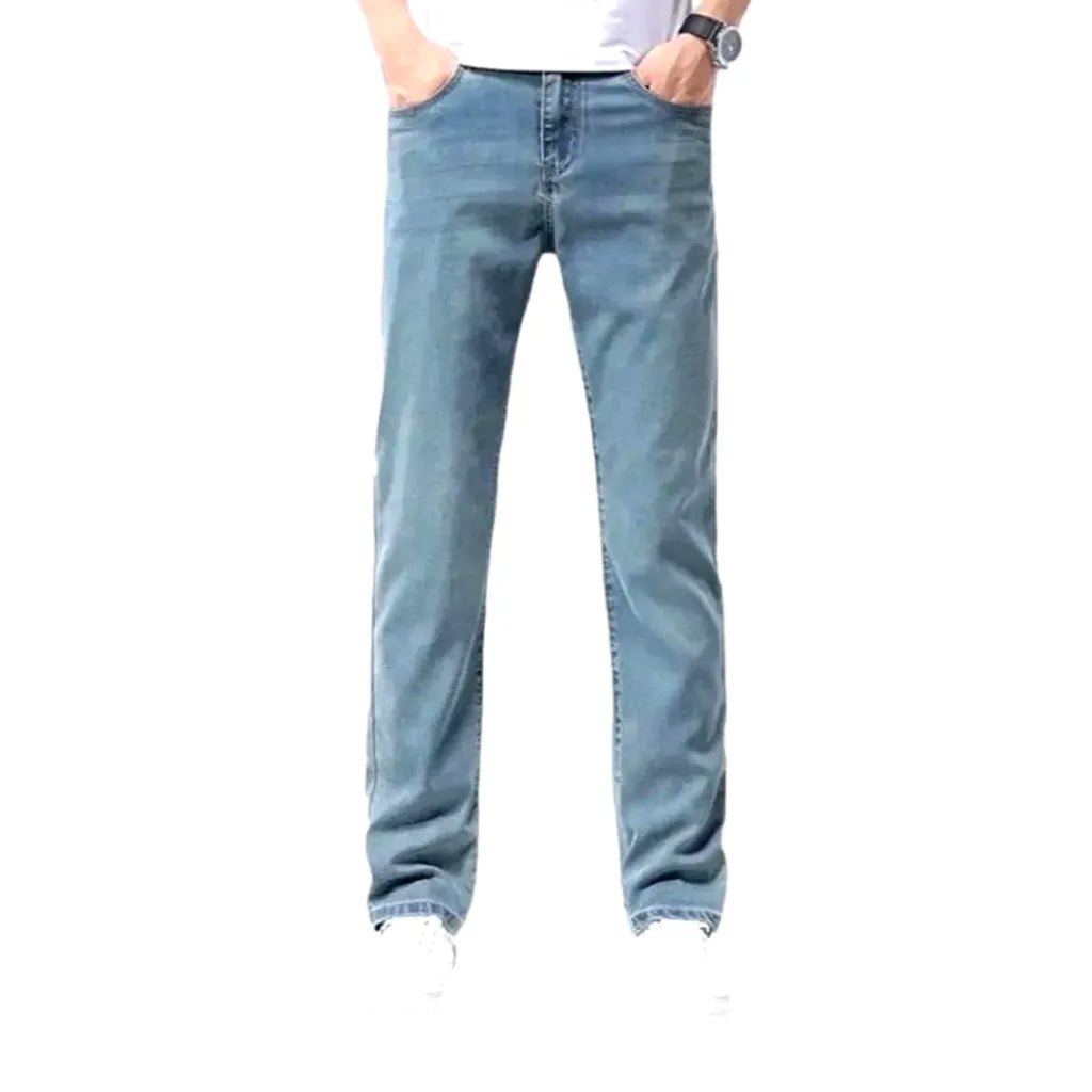 Thin men's classic jeans