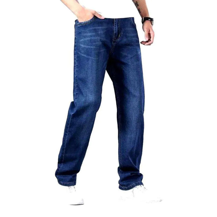 Thin stretch straight men's jeans