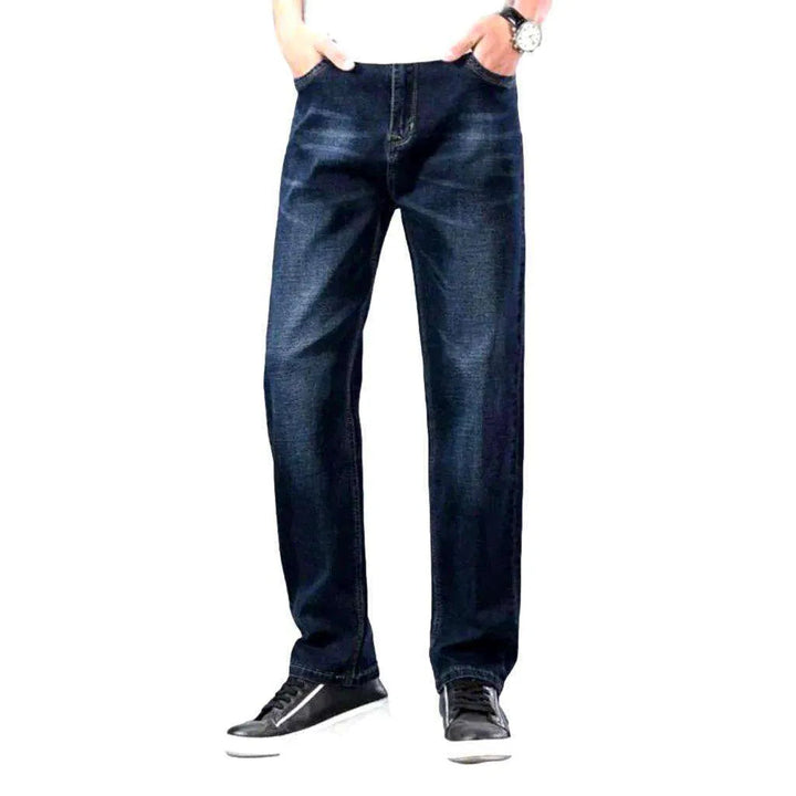 Thin stretch straight men's jeans