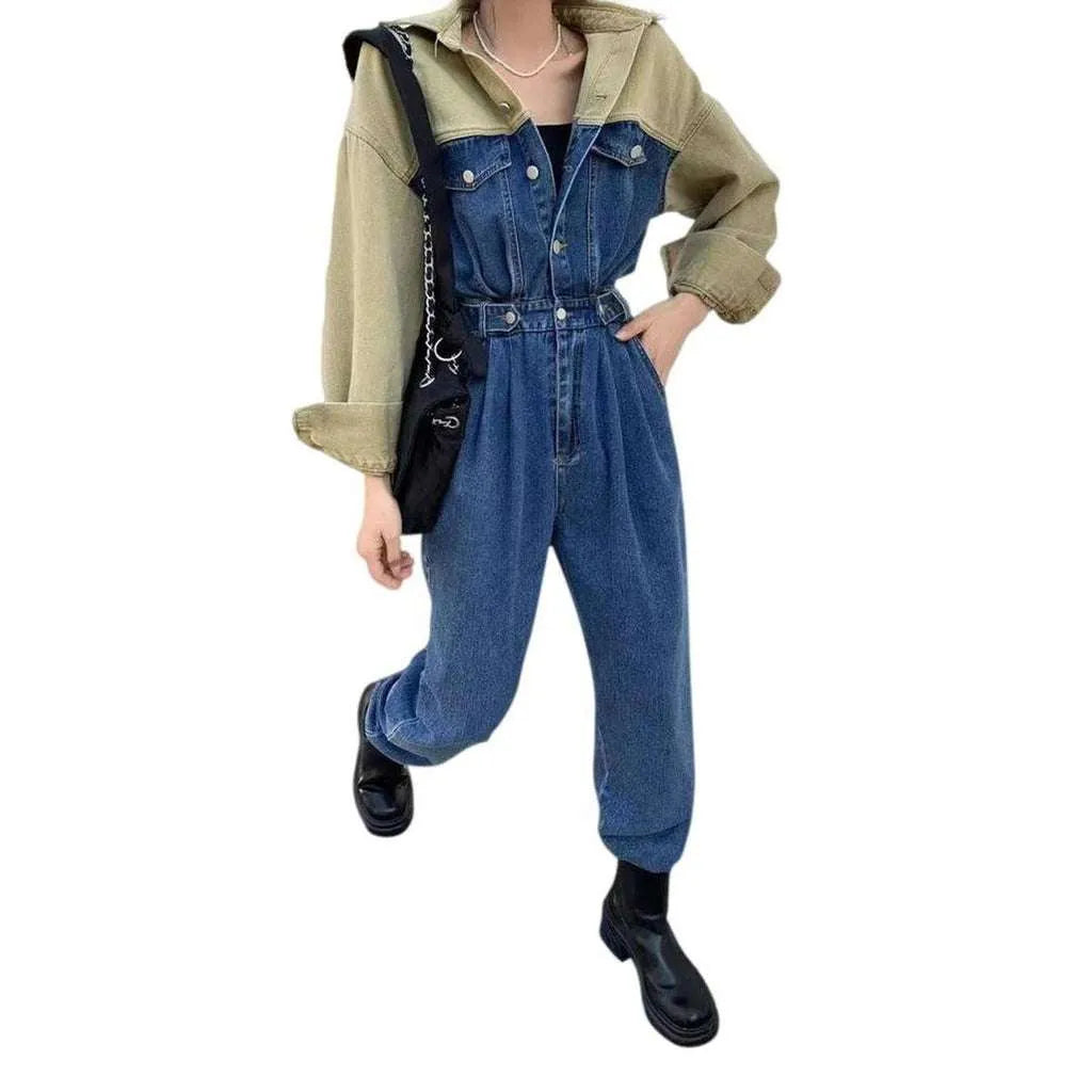 Stylish Jeans Jumpsuit for Ladies - Blue