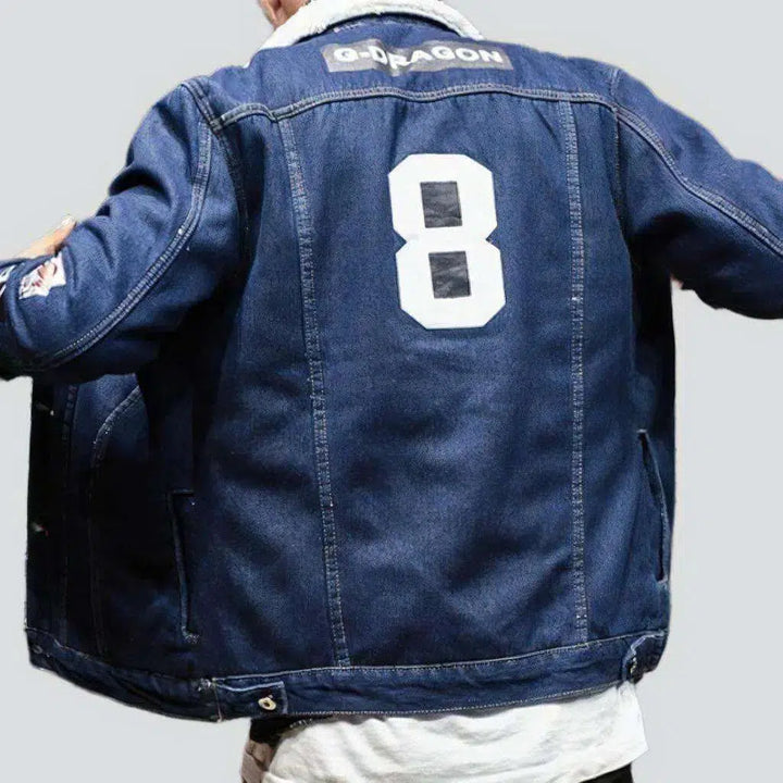 Number 8 trucker denim jacket
 for men