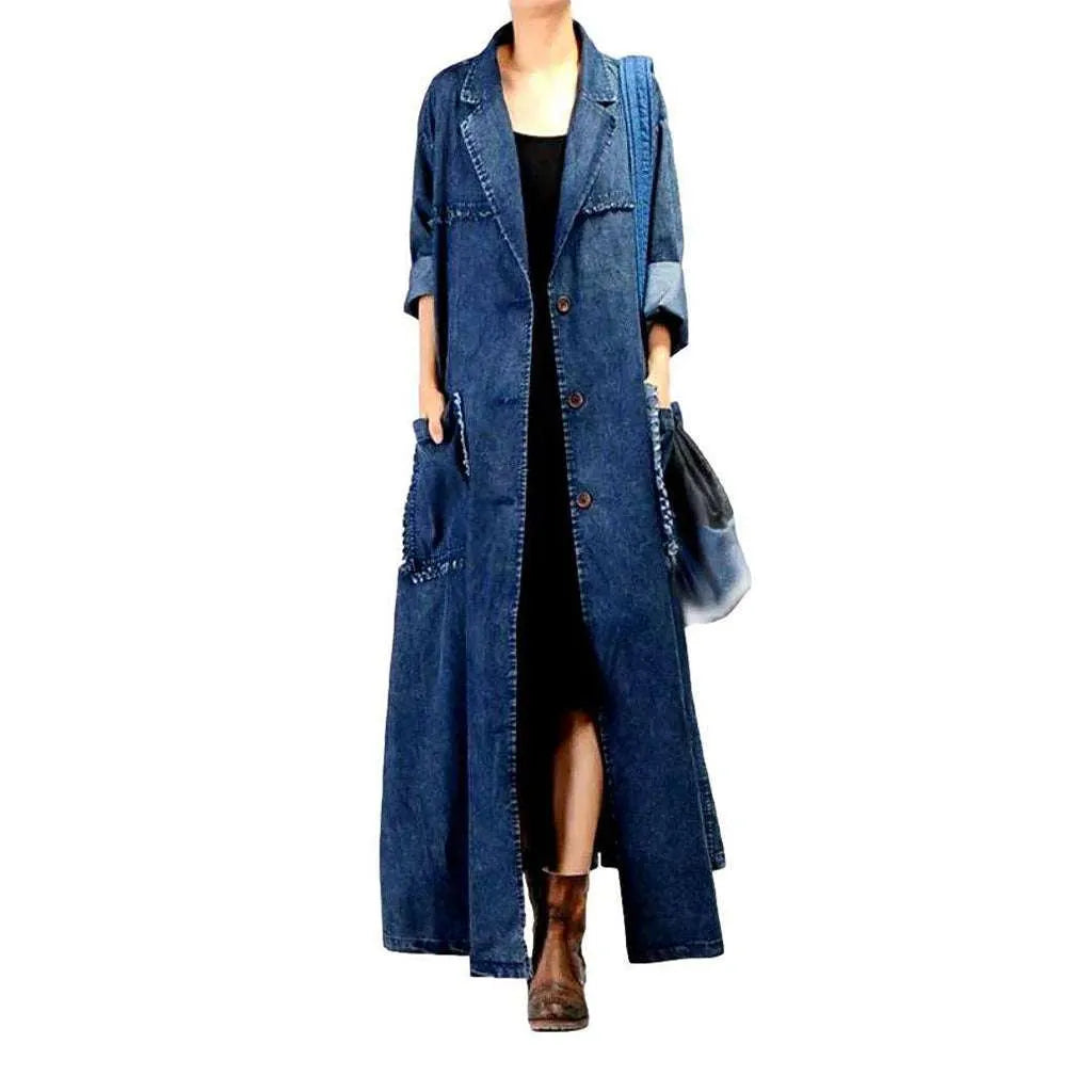 Urban style vintage denim coat