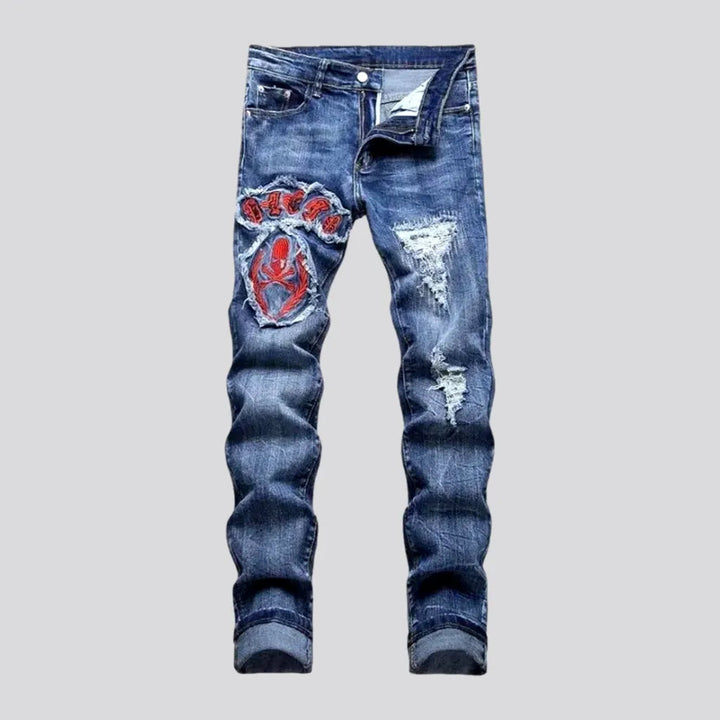 Vintage Distressed Embroidered Men's Jeans | Jeans4you.shop