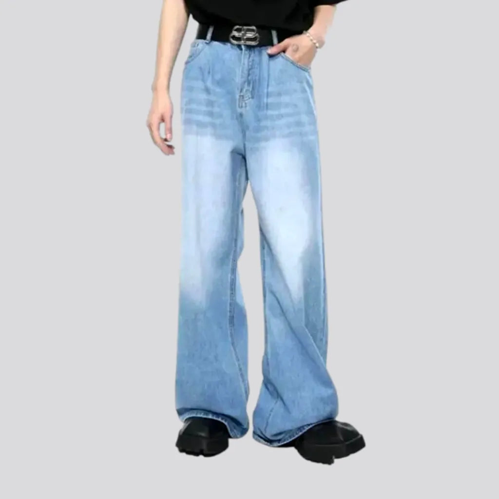 Whiskered Mid Waist Jeans for Men | Jeans4you.shop