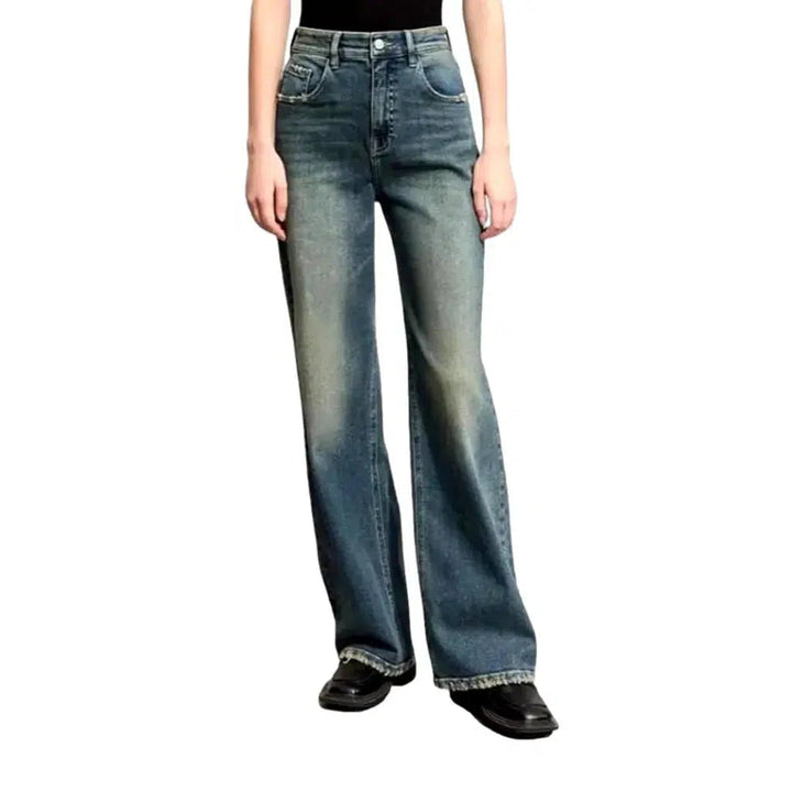 Whiskered women's y2k jeans