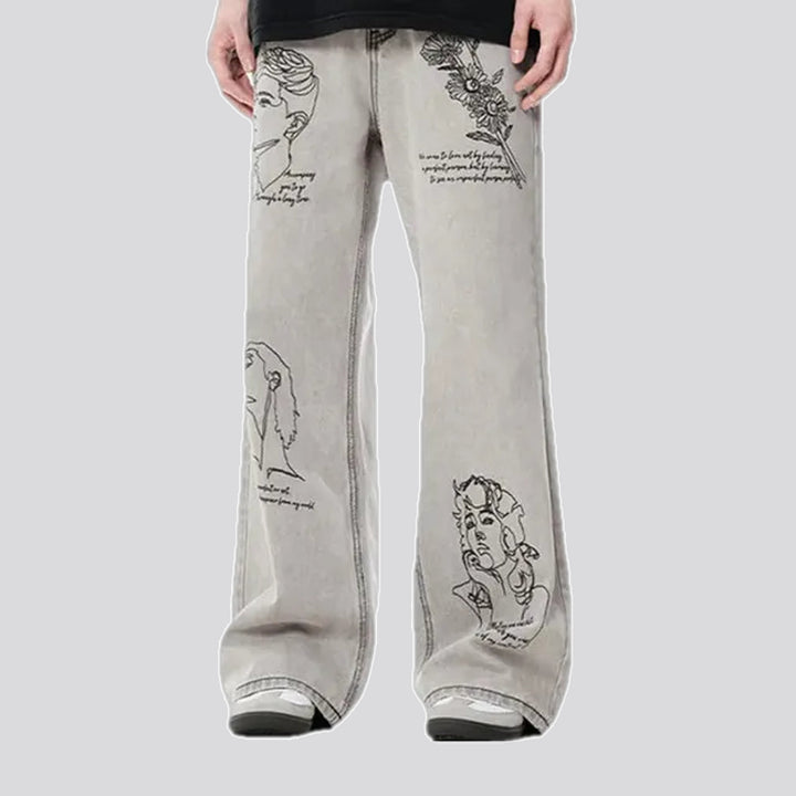 Wide Fit Floral Graphic Men&