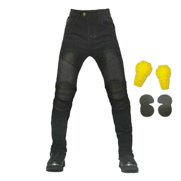 Winter men's biker jeans