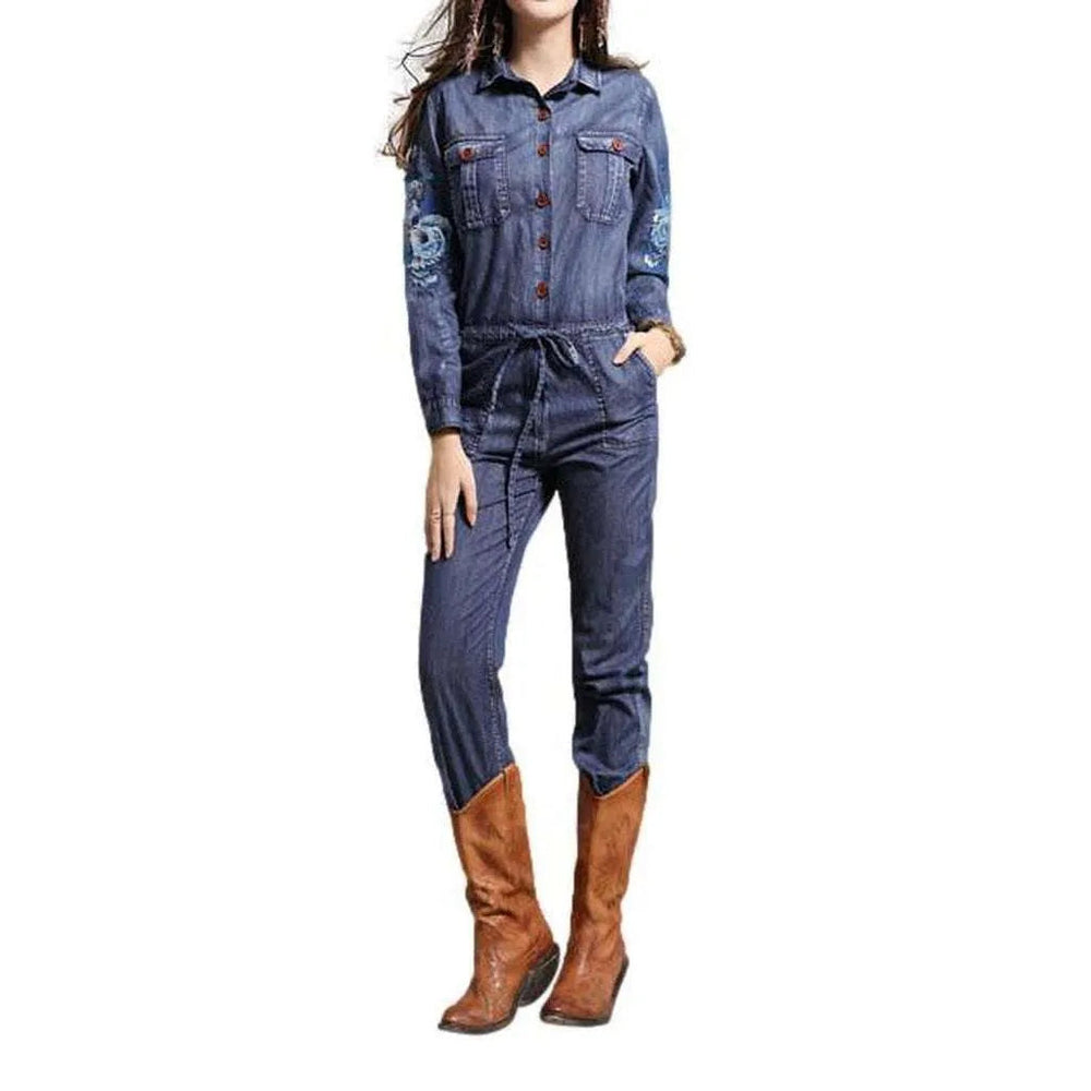 Women's Jean Jumpsuit - Blue