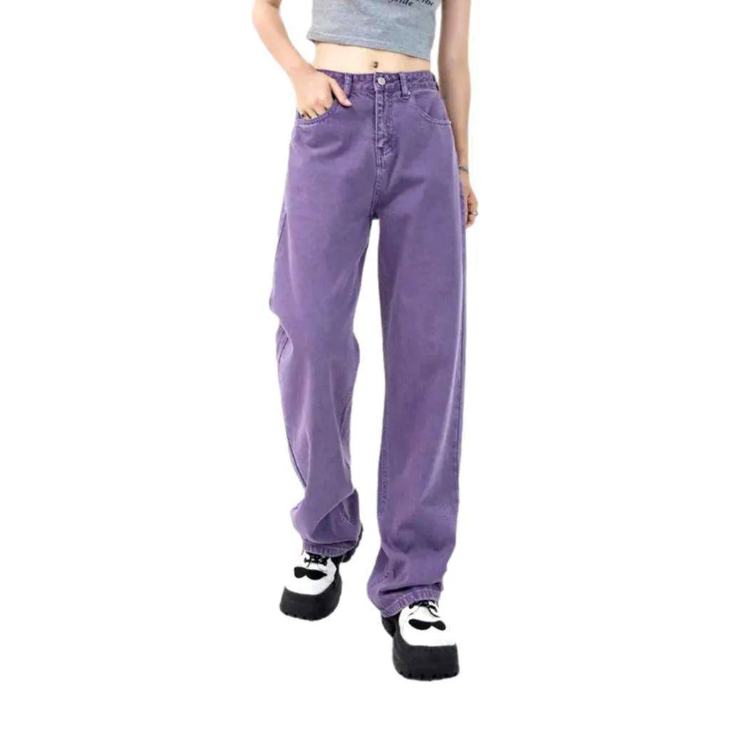 Y2k color jeans
 for women