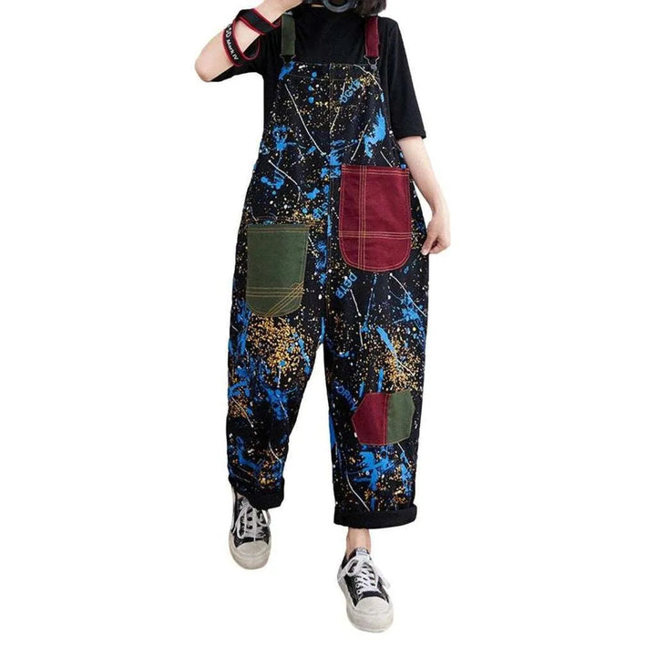 Y2k Denim Overall for Ladies - Black