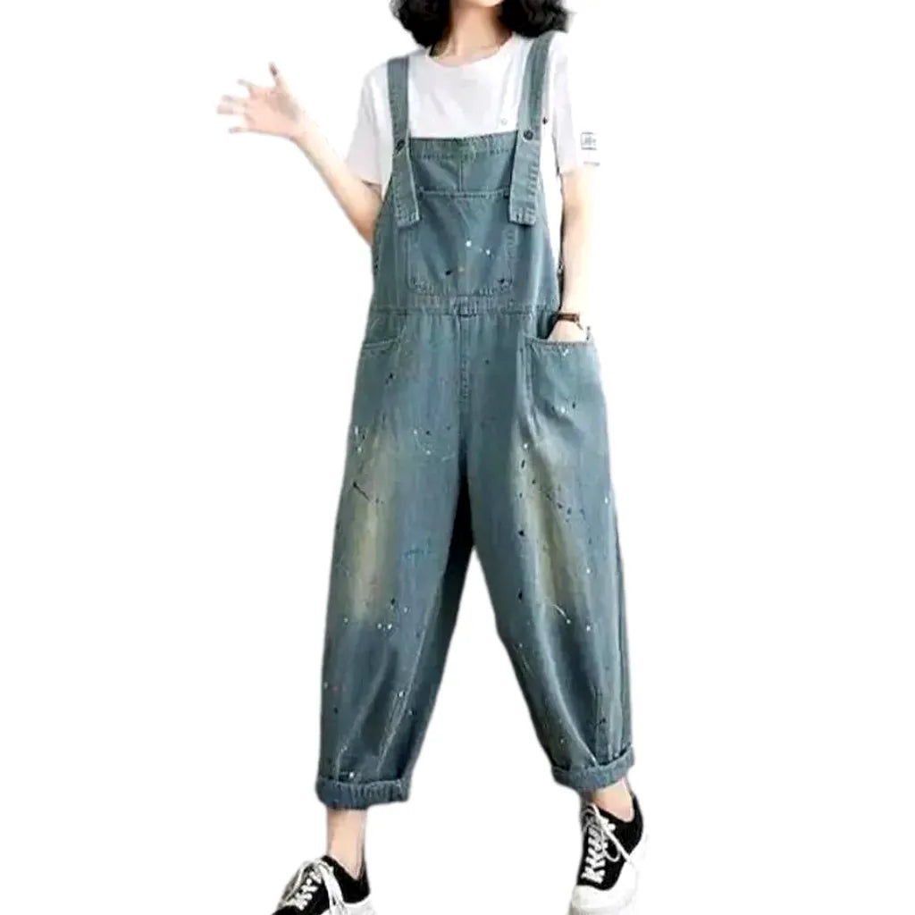 Y2k Denim Women's Vintage Dungaree - Light Blue